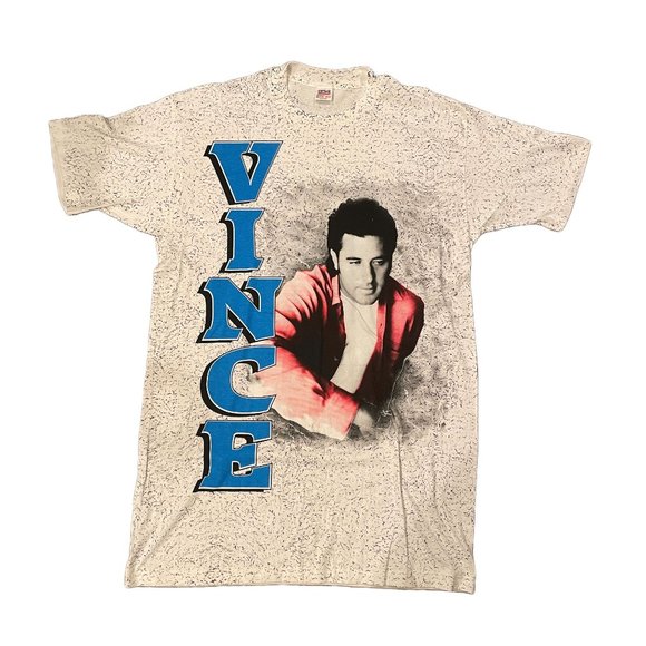 Vintage Rare Vince Gill Country Shirt Gown 90s Tour Music - Picture 1 of 4